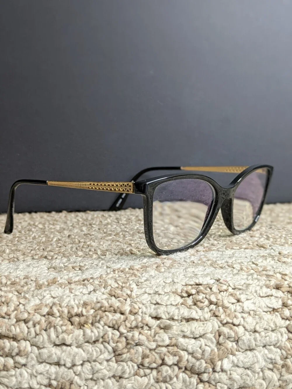 Vogue Eyewear VO5334 W44 Black Gold Cat Eye Glasses Frames